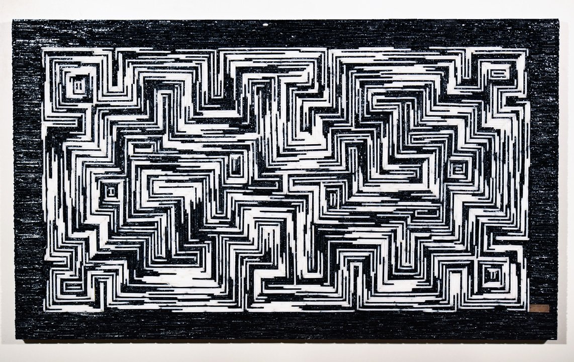-20- <br>Fekete-fehér art<br>106 x 63 cm <br> 3990 Euro
